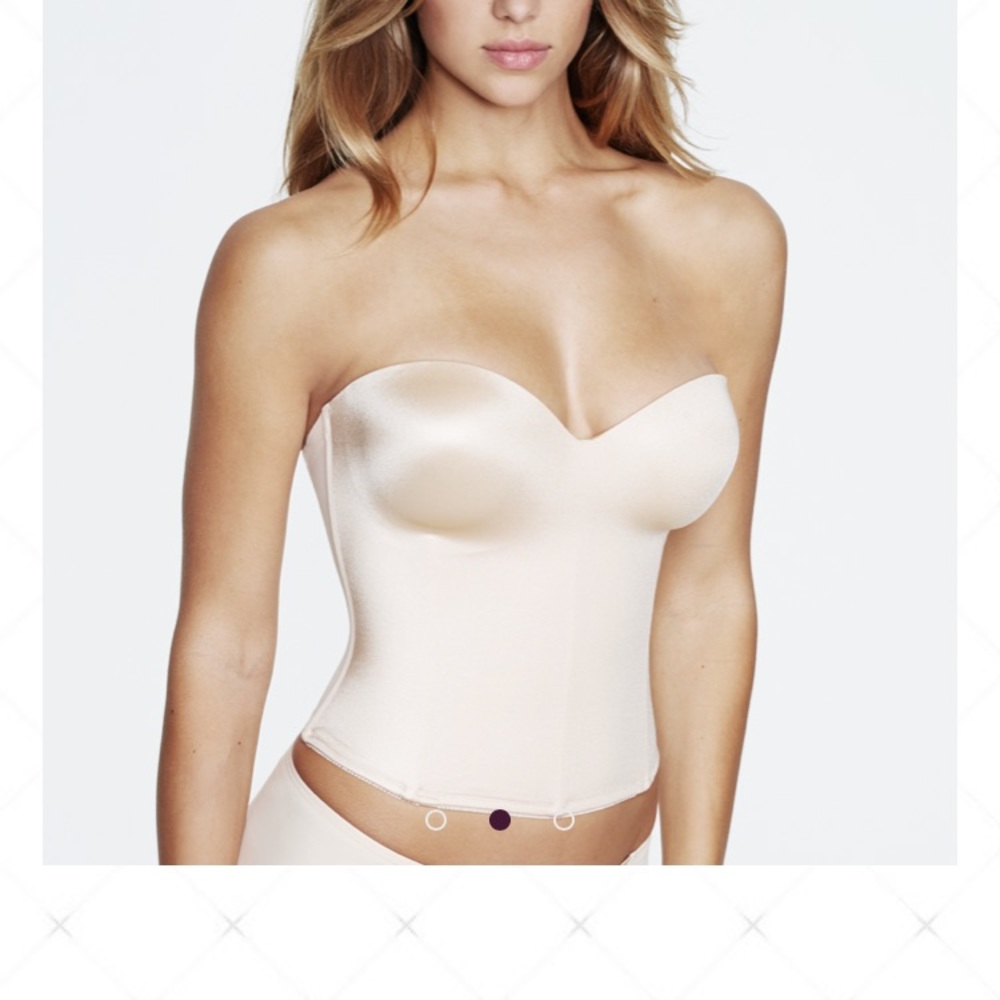 Brand new 34C longline strapless bridal bra.